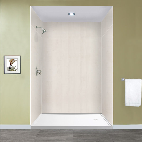 Transolid Expressions 60" W x 60" D 6 Panel Shower Wall with Silicone
